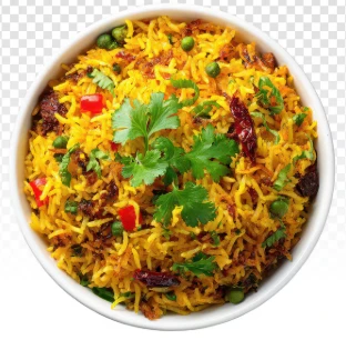 VEG. PULAO WITH CURD